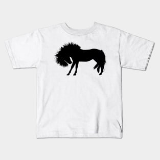 Sad Horse Silhouette Kids T-Shirt